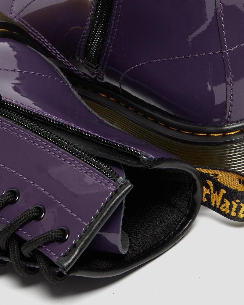 Dr Martens Youth 1460 Lak Leren Veterlaarzen Kinderen Paars | NL 112TCE